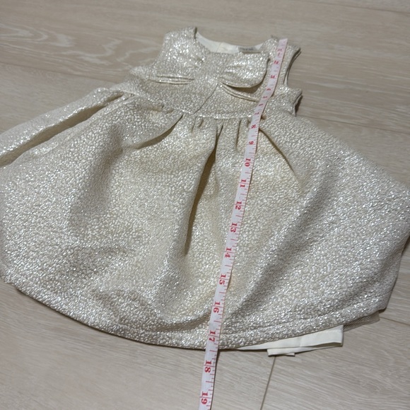 Carters 12m Sleeveless Champagne Shimmer Dress - Picture 10 of 12